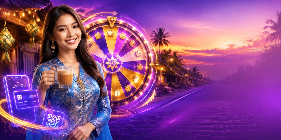 Pemain wanita Malaysia berpakaian baju kurung memenangi hadiah jackpot dalam talian